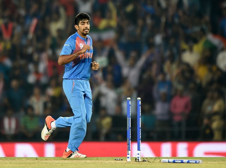 Jasprit Bumrah strung five yorkers on the trot, one of them uprooted Corey Anderson's middle stump
