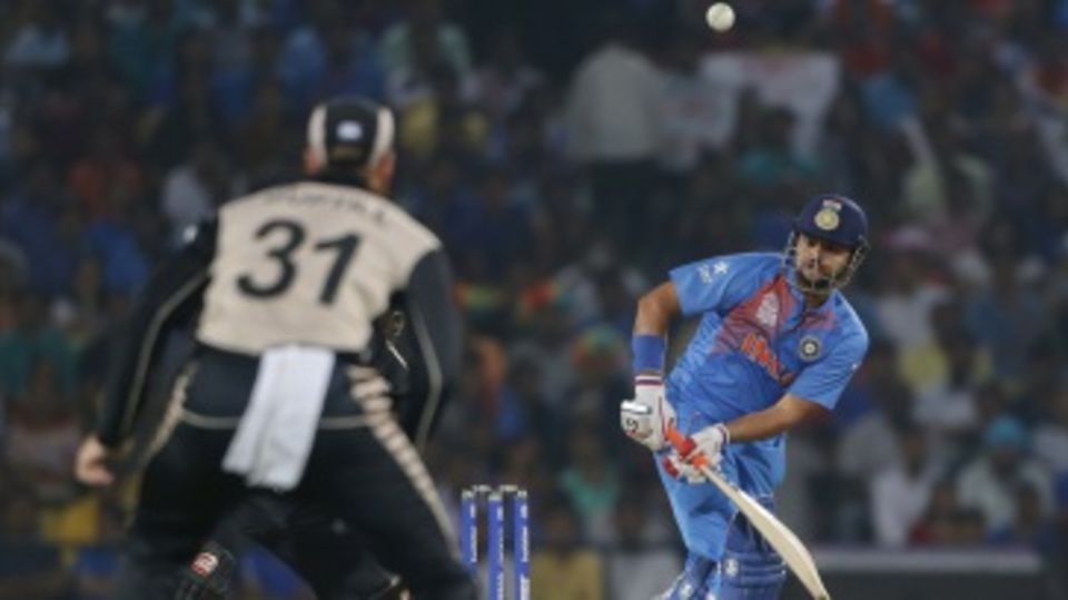 Suresh Raina was caught at midwicket for 1