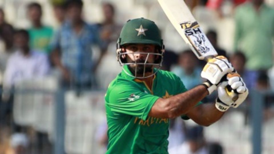 Mohammad Hafeez plays through the off side