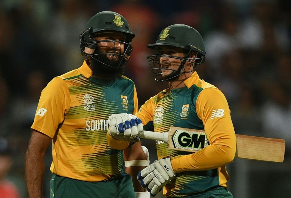 He found good company in Hashim Amla as the pair smacked 96 in 7.1 overs