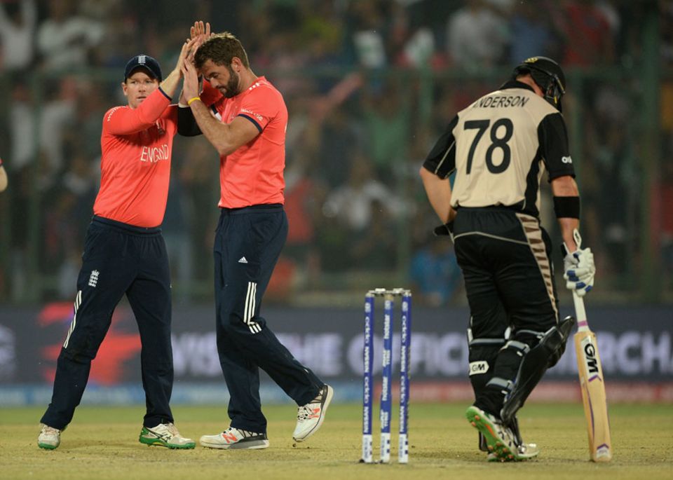 Corey Anderson kept the runs coming with a quick 28 but England's bowlers continued to chip away