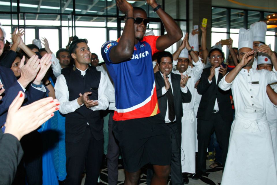 World T20 winner Carlos Brathwaite is welcomed in Delhi for the IPL
