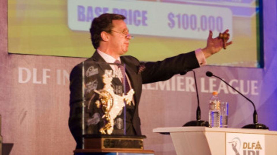 Richard Madley conducts the IPL auction