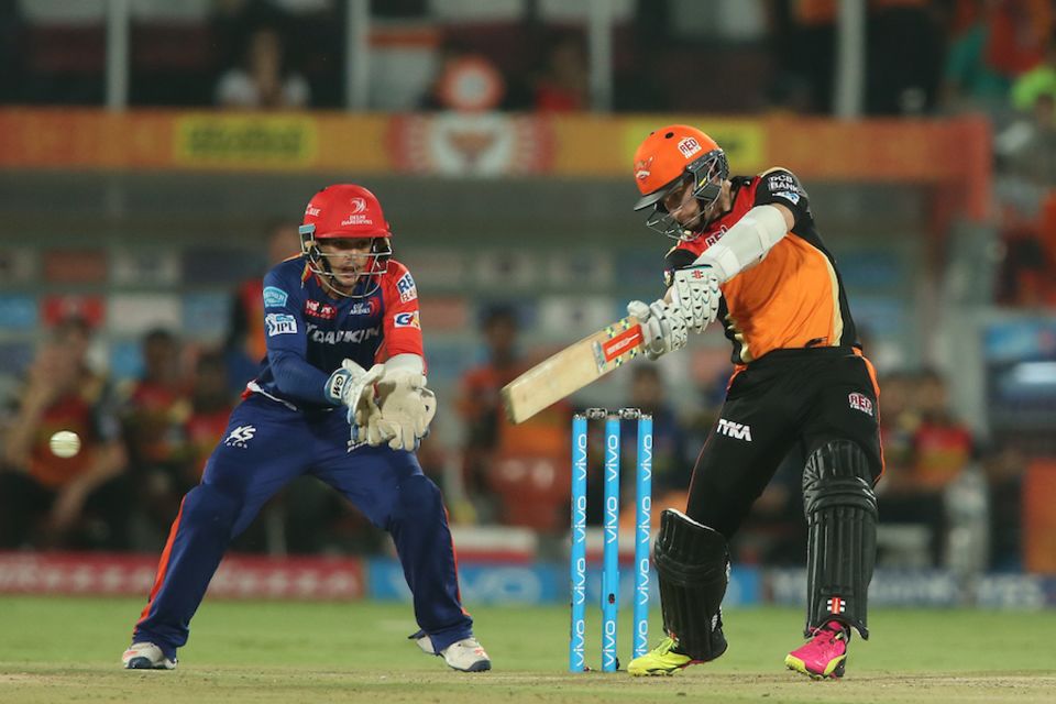 Dhawan and Kane Williamson took Sunrisers to a solid 98 for 1 in the 13th over