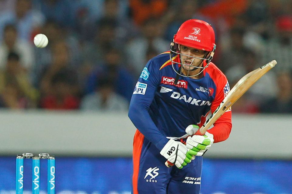 Daredevils lost Mayank Agarwal early, but Quinton de Kock played some sparkling strokes and gave their chase impetus, adding 55 for the second wicket with Karun Nair