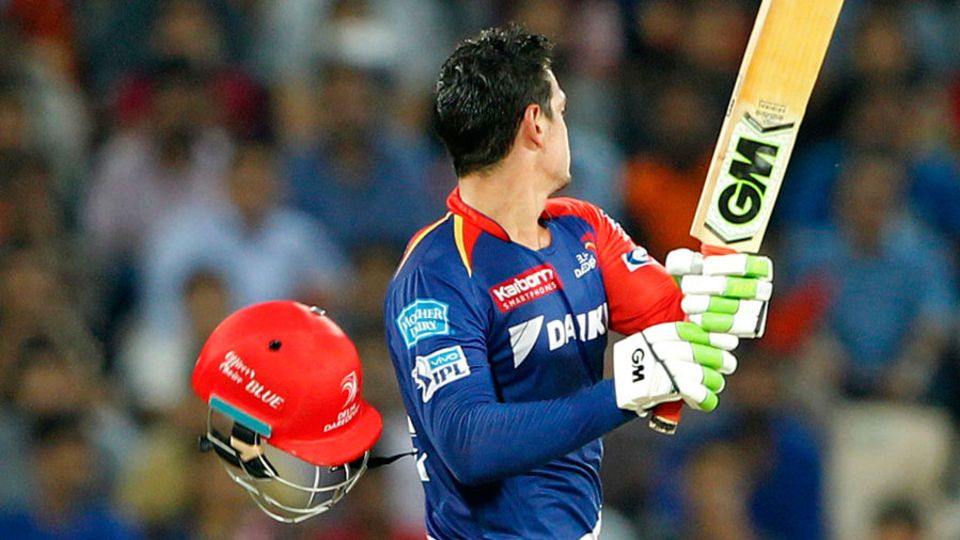 De Kock hadn't edged the ball - the umpire may have heard a click when his helmet fell off as he chased a short ball outside off