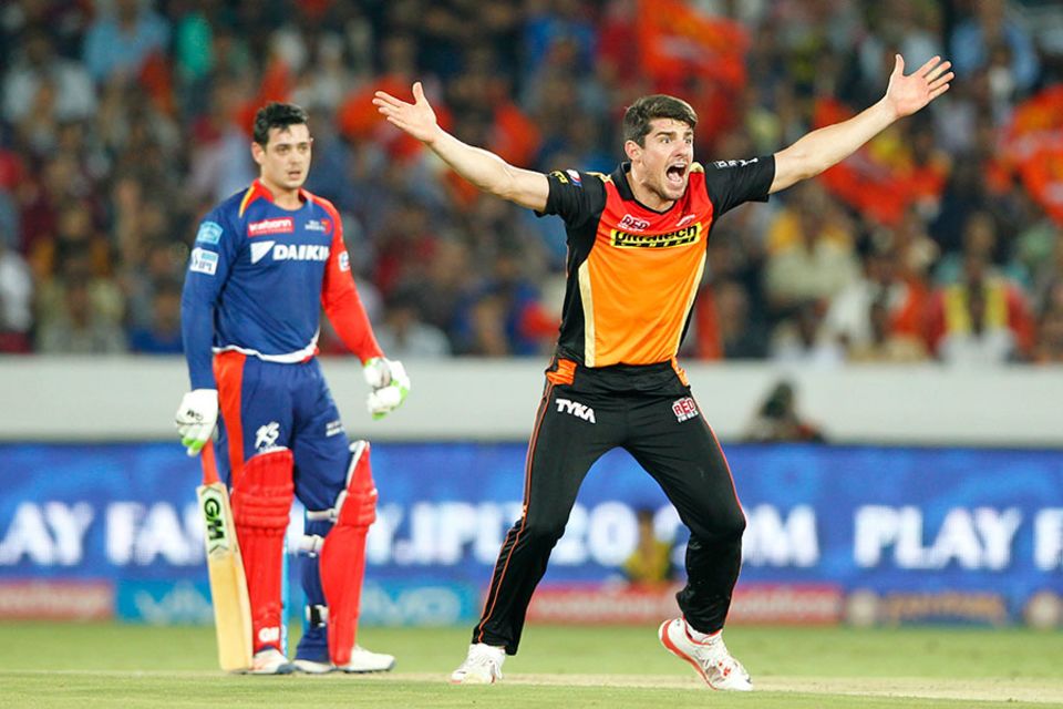 ...and having a caught-behind appeal upheld to send back de Kock for a 31-ball 44