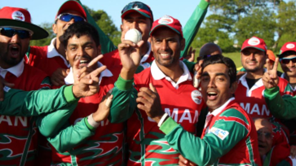 Munis Ansari is the center of the victory celebrations after taking career-best figures of 5 for 27