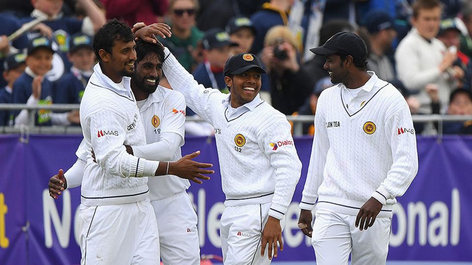 ... but he was brilliantly caught on the long-leg boundary by Lakmal for 9