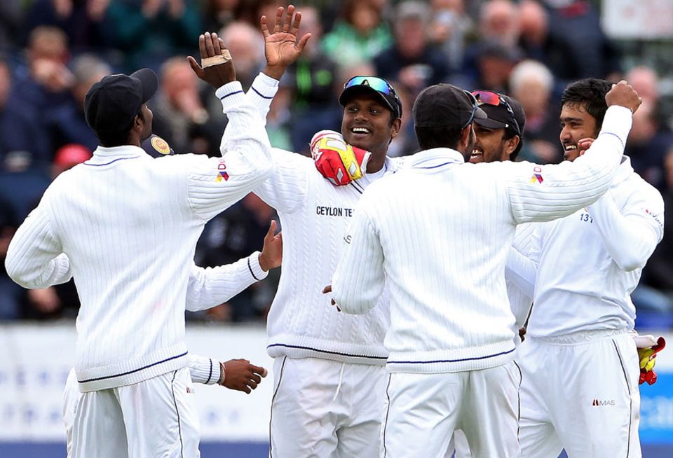 Angelo Mathews took one of a number of fine catches