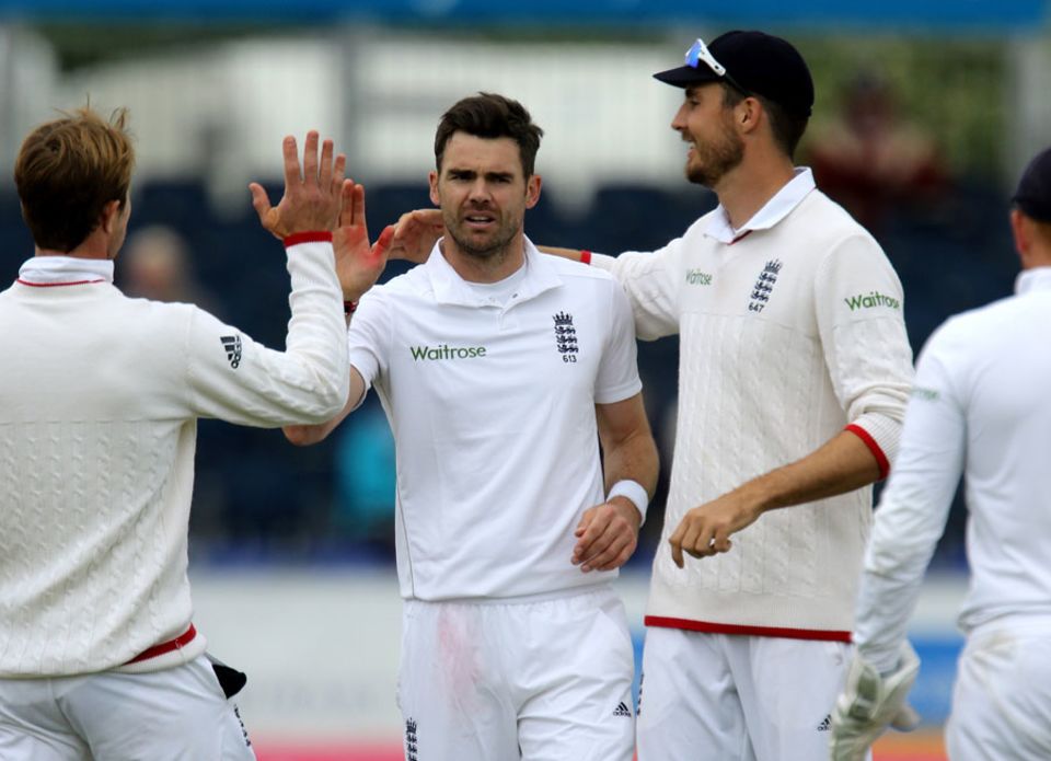 England were grateful for the continuing excellence of James Anderson in unfavourable conditions