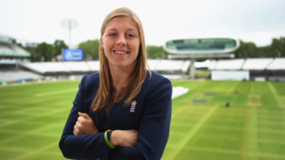Heather Knight at Lord's after she was announced England Women's new captain