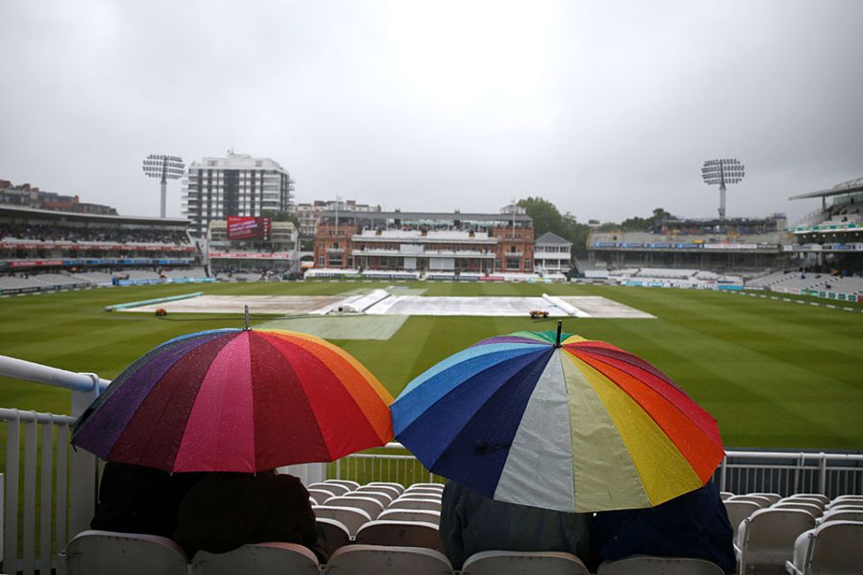 It was a damp morning at Lord's, with the first session washed out