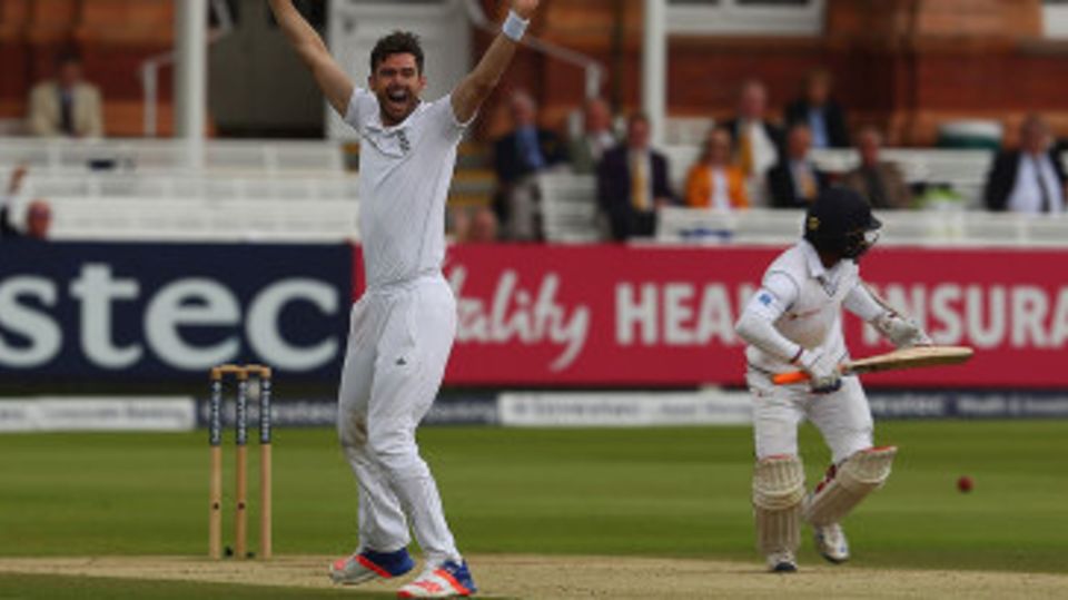 James Anderson struck the opening blow by trapping Kaushal Silva lbw