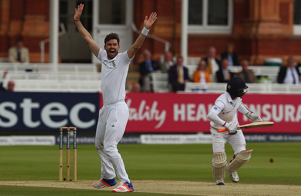 James Anderson struck the opening blow by removing Kaushal Silva lbw
