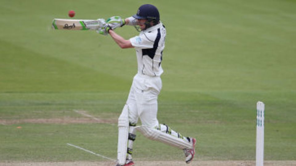 Nick Gubbins pulls during his double century