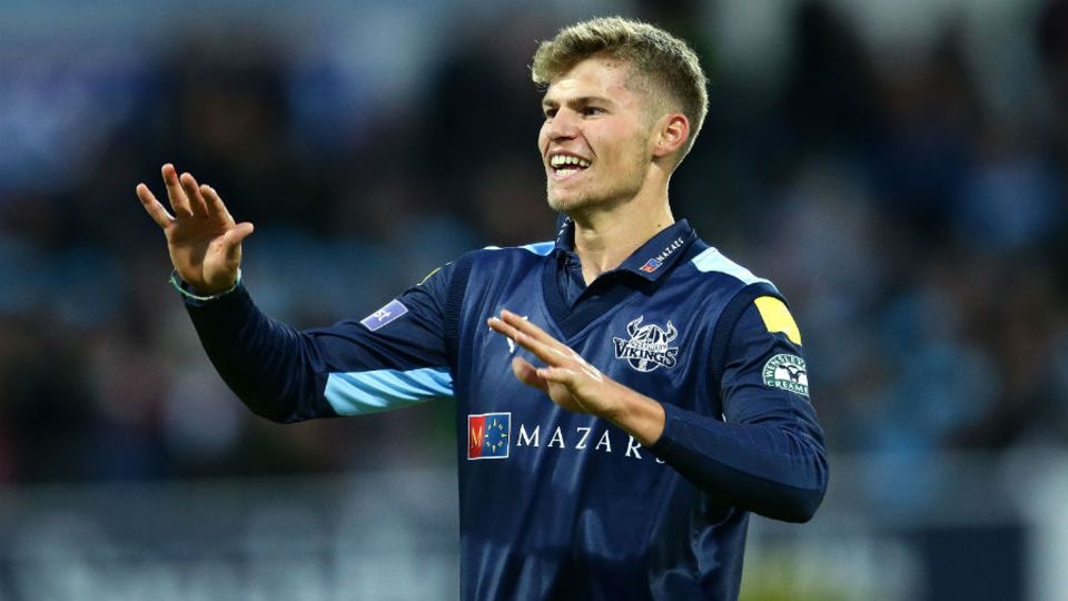 Karl Carver was struck for three sixes before dismissing Liam Livingstone in the same over