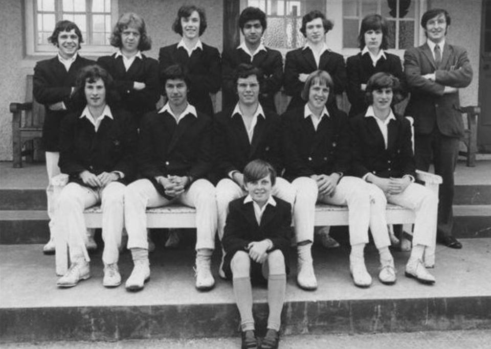 Imran (sitting, second from left) with his Royal Grammar School of Worcester team-mates