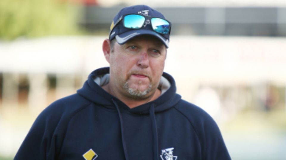 David Saker looks on on the third day of the Sheffield Shield final