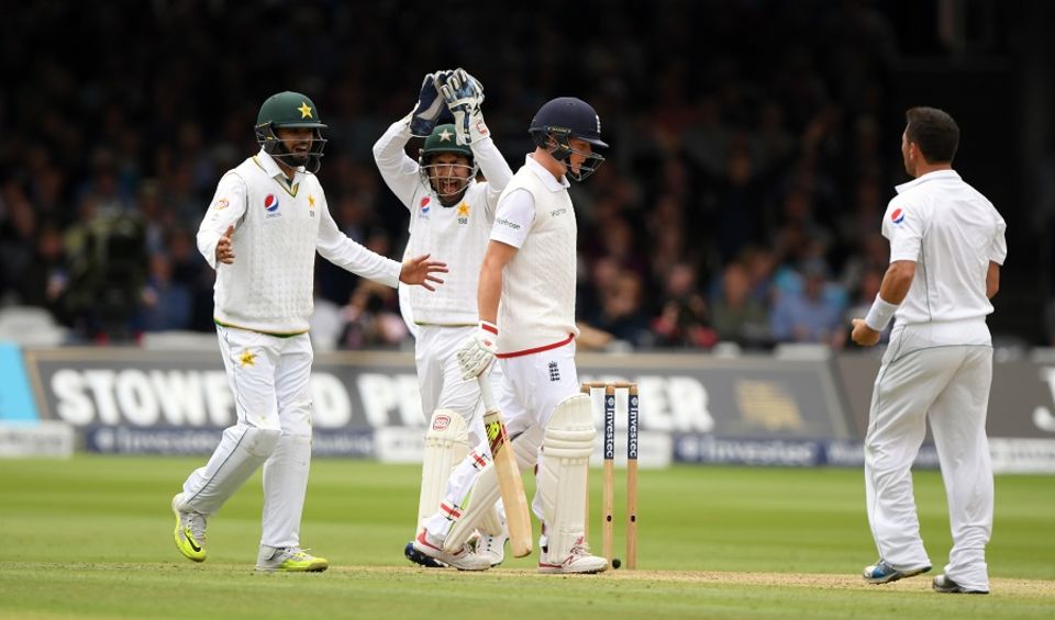 ...and Gary Ballance, both lbw before the tea interval