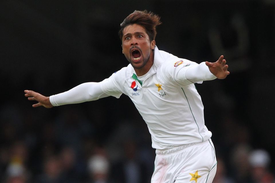 Mohammad Amir had to wait for a wicket to celebrate on his Test comeback