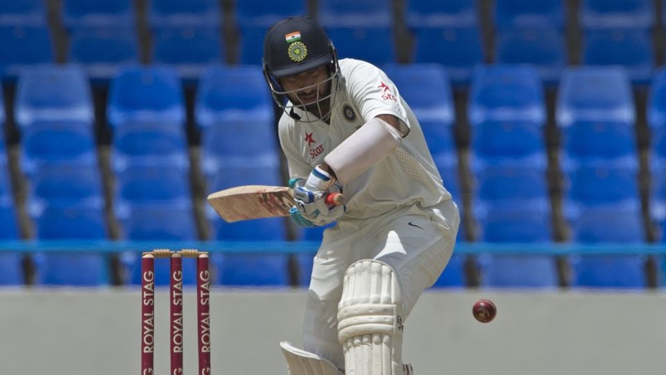 Cheteshwar Pujara blunted the attack in a manner he knows best, seeing India through to lunch on 72 for 1