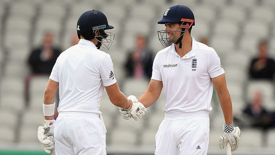 Cook and Joe Root extended their second-wicket stand to 105