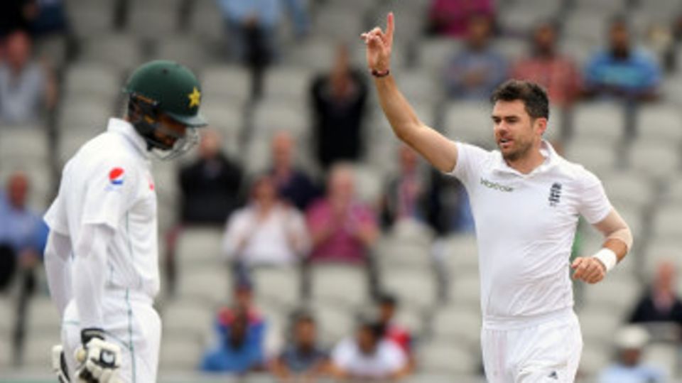 James Anderson removed Shan Masood for the sixth consecutive time
