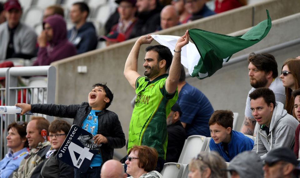 There were still a few smiles from Pakistan fans as their side headed for defeat