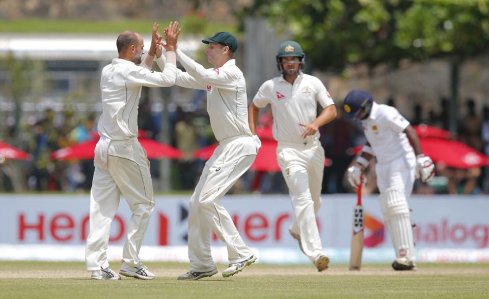 But Nathan Lyon ended the stand when he had Perera caught at slip for 49