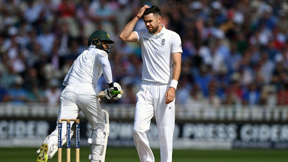 It was a frustrating day for James Anderson
