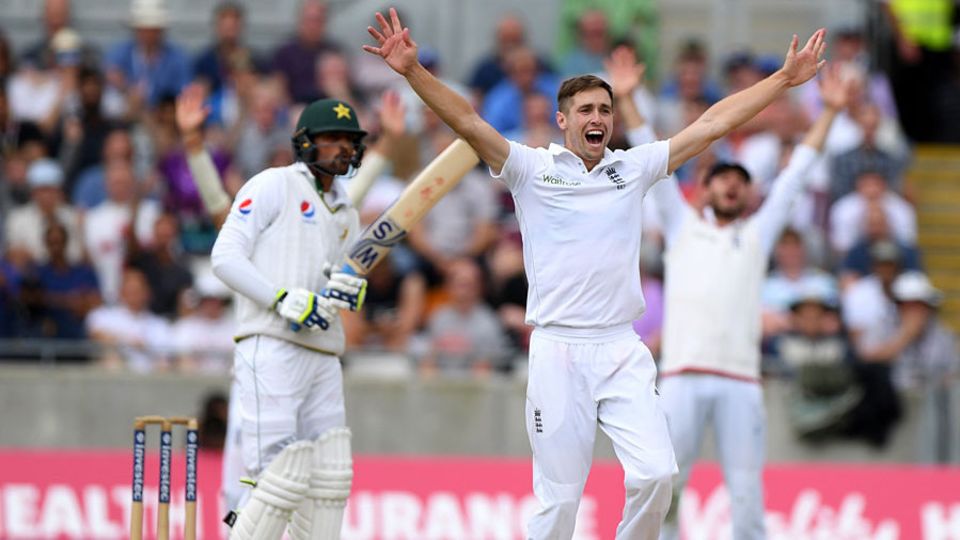 Mohammad Amir was lbw to Chris Woakes on review