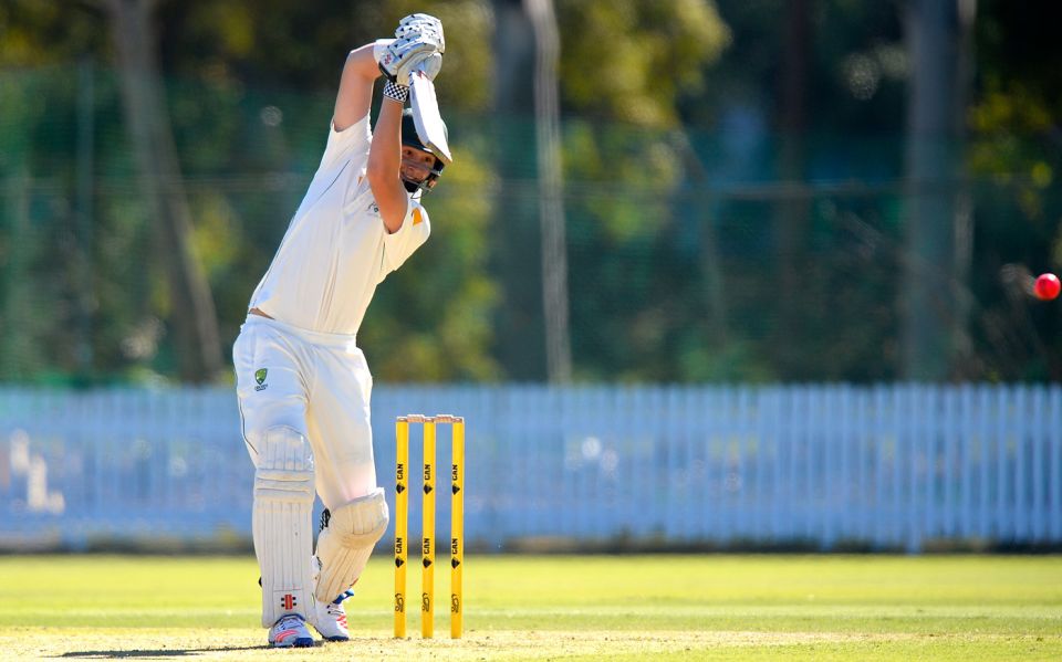 Cool Hand Matt: 20-year-old Renshaw has been practising batting right-handed since he was a kid, and is comfortable playing both the switch hit and the reverse sweep
