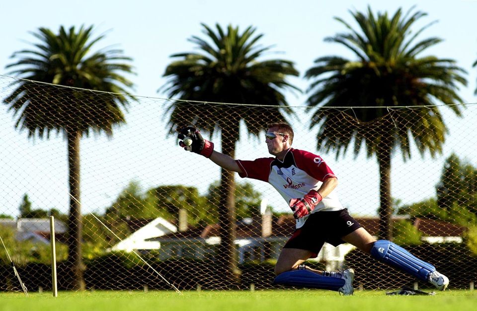 Glove and affection: Trescothick willingly served as England keeper in New Zealand in 2002