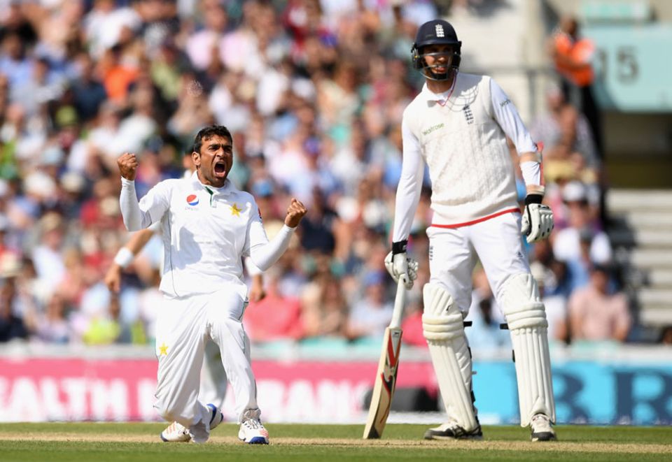 Iftikhar Ahmed's maiden Test wicket wrapped England up for 253