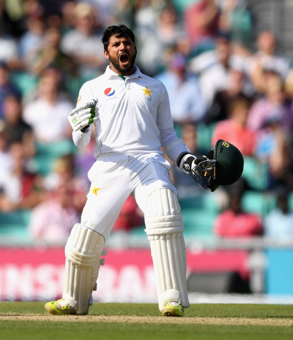 Azhar Ali hitting the winning six to seal a ten-wicket victory