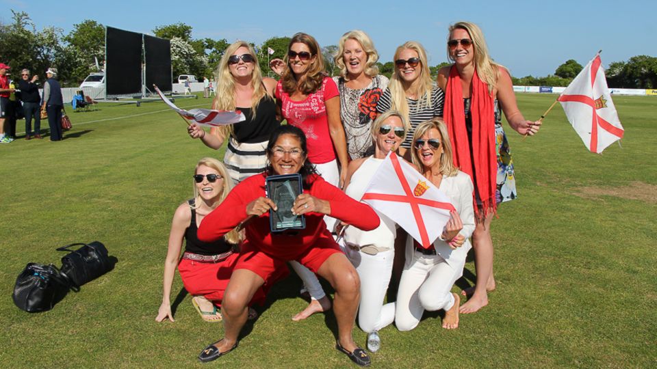 Fans celebrate Jersey's victory in the WCL Division Five game in May