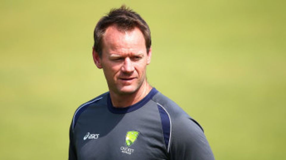Pat Howard looks on during training