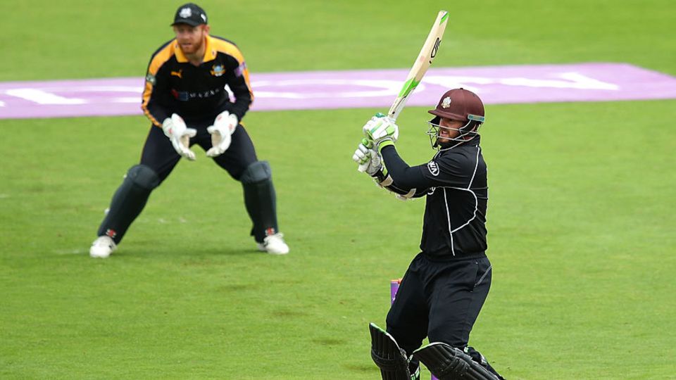 Steven Davies well-paced hundred helped Surrey overcome the loss of two early wickets