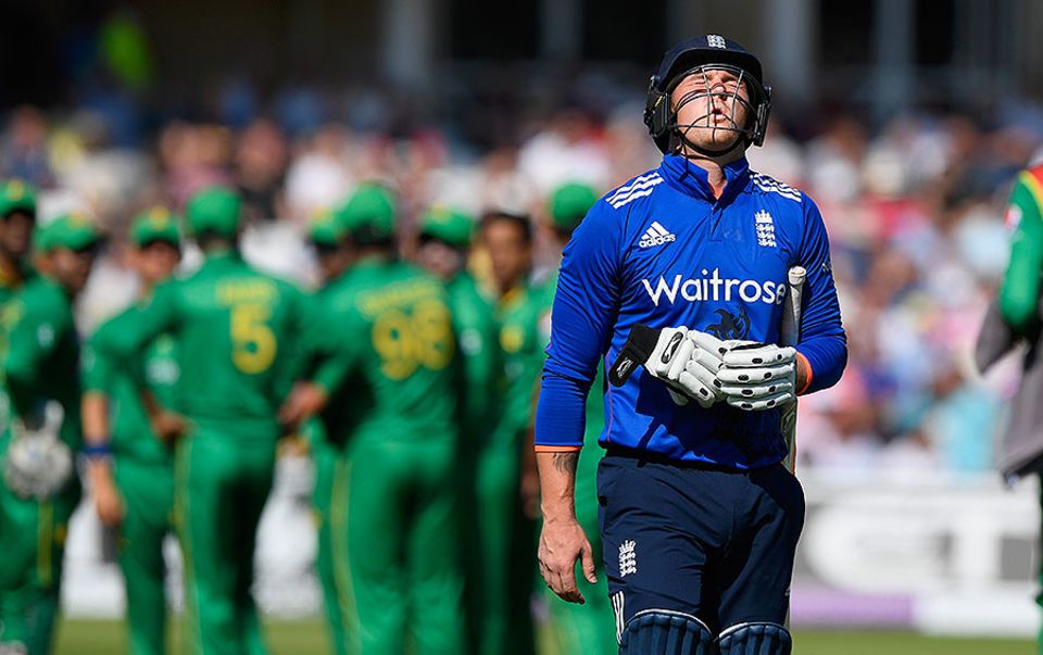 At the other end, Jason Roy was aghast to fall early for 15