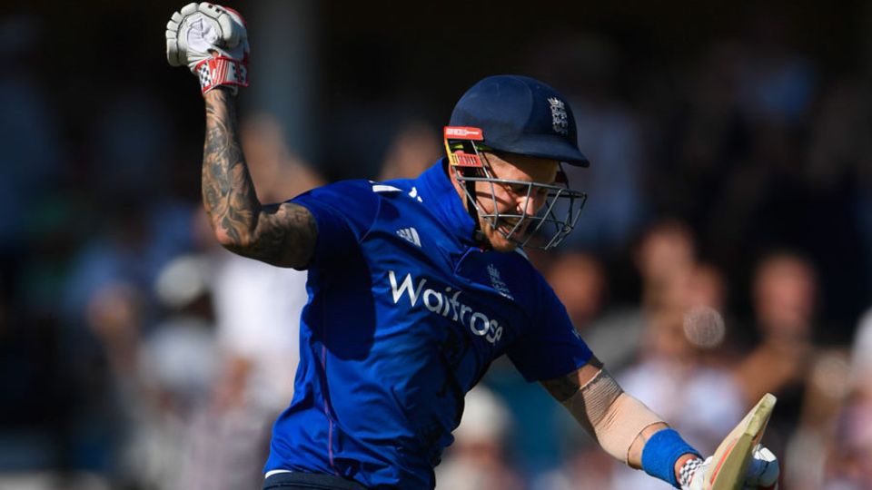 ... and was ecstatic to bring up his fourth ODI hundred
