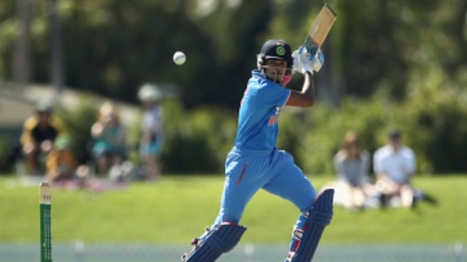 Shreyas Iyer plays a cut shot during his 41