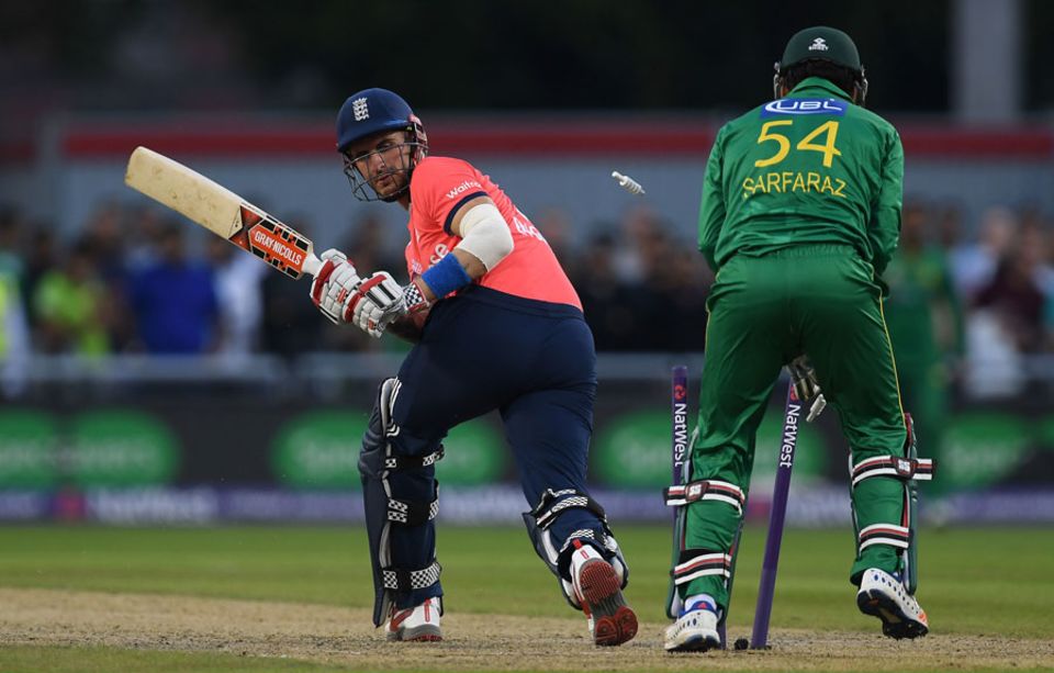 But he was bowled on the sweep by Imad Wasim