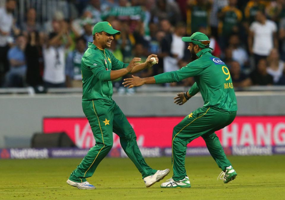 ... where the substitute, Amad Butt, took a well-judged catch