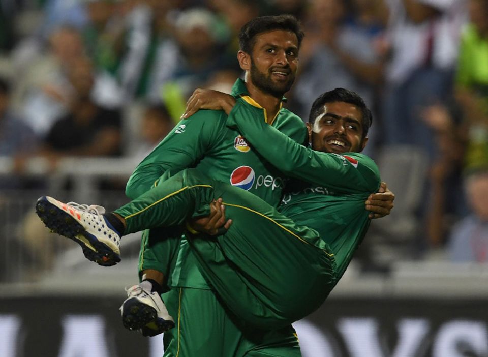 Babar Azam had to be carried off the pitch after twisting his ankle