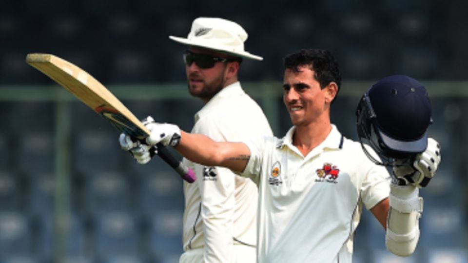 Siddhesh Lad brought up his century on the third morning
