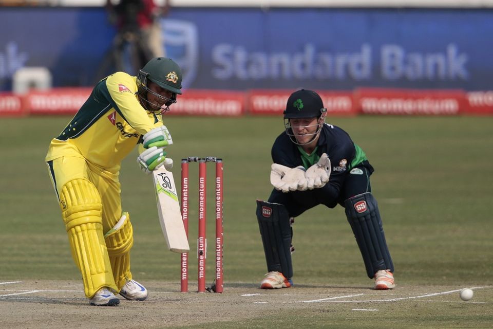 But Usman Khawaja held sway with an unbeaten 82...