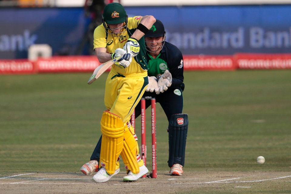 ... and with Steven Smith lending a steadying hand through an unbeaten 59, Australia knocked off the target with 119 balls and nine wickets to spare