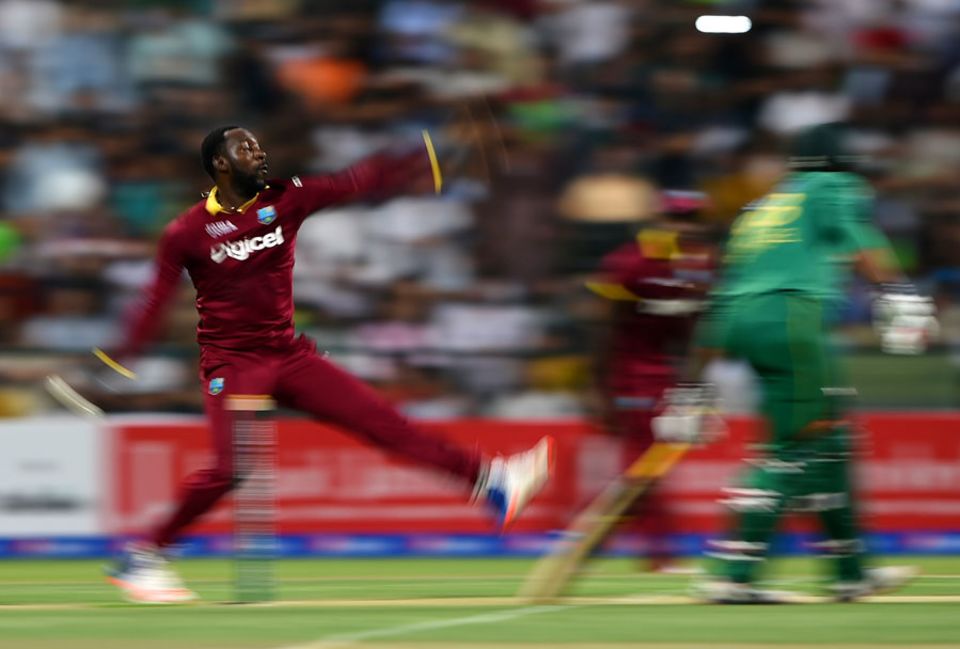 Kesrick Williams bowled impressively on his T20I debut, finishing with figures of 4-0-15-2 against Pakistan