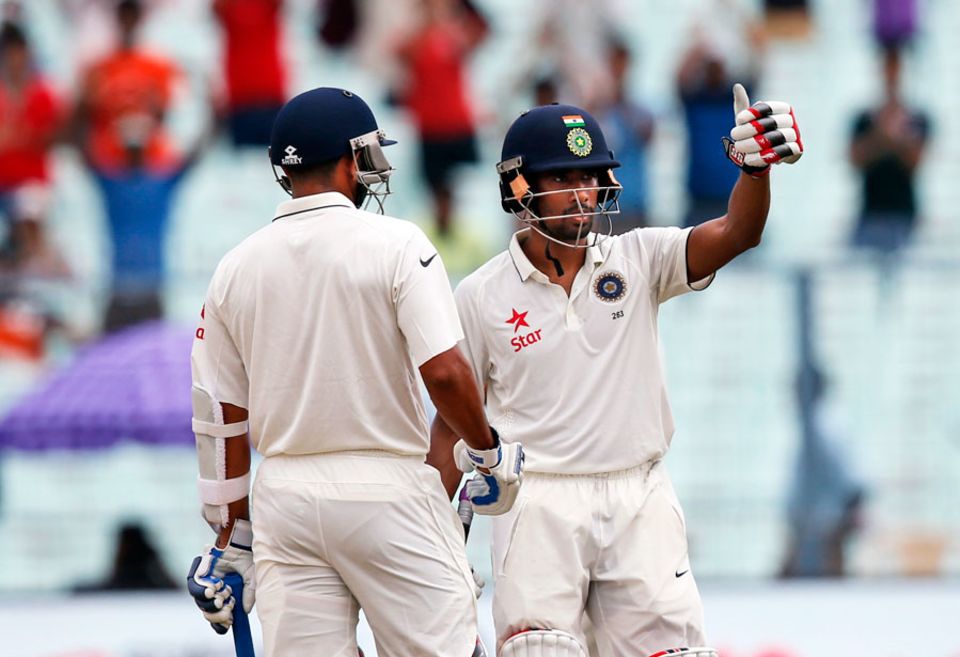 Wriddhiman Saha hit unbeaten fifties in both innings after top-order collapses in Kolkata